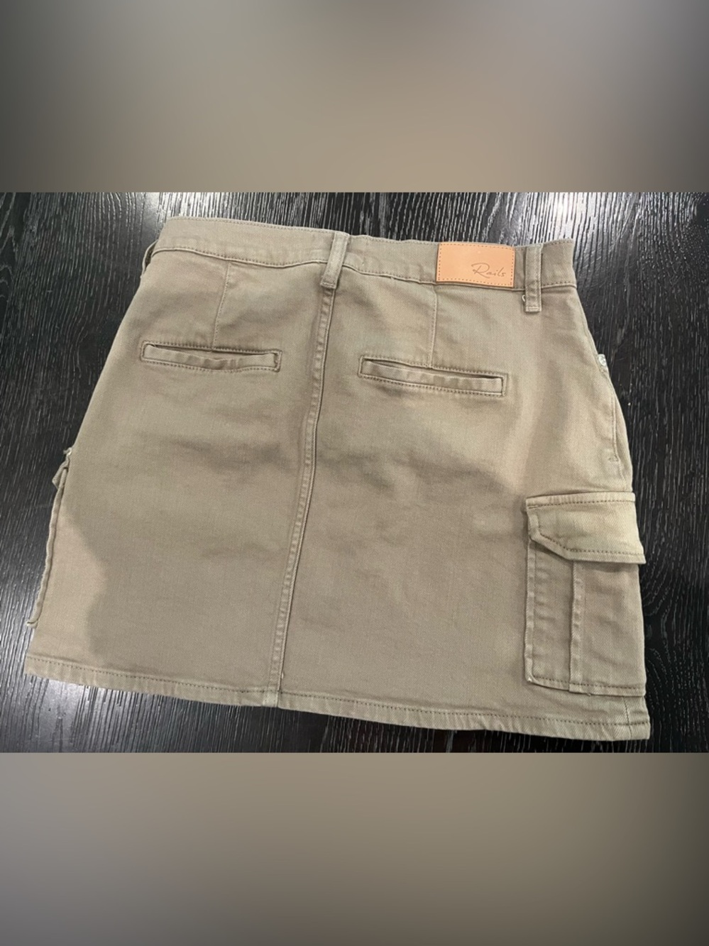 Rails Laurel Cargo Mini Skirt in Washed Olive, Size 27 - Picture 3 of 7